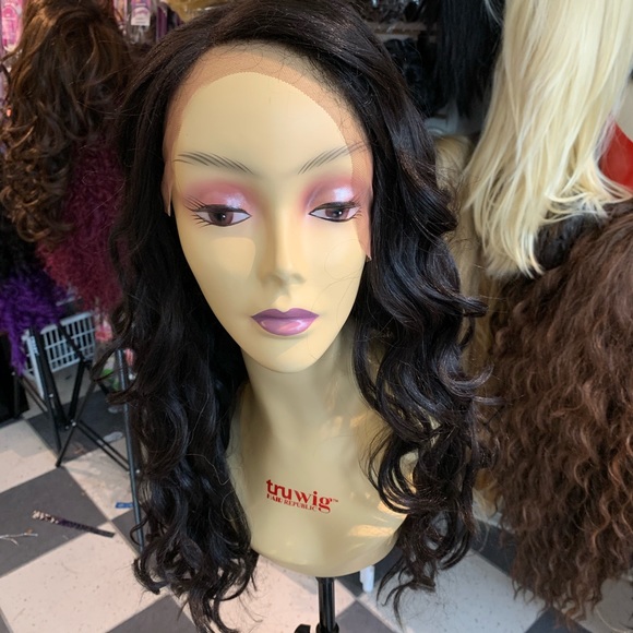 Black Wig SidePart Swisslace Long Curly 2025 main image 8